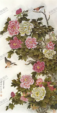 国画 【酷图网】牡丹花,菊花,水墨花卉,国画,简约装饰,背景墙书房,玄关,工笔画,泼墨,飞白,宣纸,花鸟,虫鱼,山水,素工笔画,风景,设计,文化艺术,传统文化