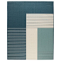 ROSKILDE Rug, flatwoven - indoor/outdoor green-blue - IKEA