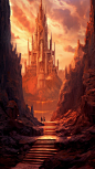 电影式奇幻RPG景观，带有地下城入口。迷幻概念艺术，细节和对比度惊人。 