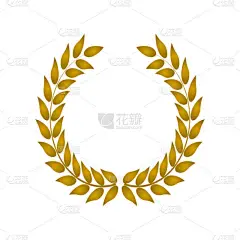 矢量金月桂或橄榄花环。复古装饰花圈的邀请，贺卡，报价，博客，海报。胜利的象征。矢量插图的设计，奖项。