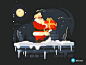 Santa christmas rooftop kit8 tigran manukyan gif animation motion design