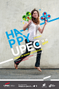 Happy Upec 2013 - Poster Design : [EN] Here is the communication of "HAPPY-UPEC" from Paris-Est Creteil University. In the continuity of the communication campaign of the previous year, we propose to stage students wearing "HAPPY" mask