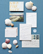 Beachy invites #marthastewartweddings