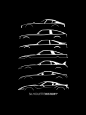 Silhouette of Toyota/Lexus sports cars: 2000 GT, Celica Supra (mk1, mk2), Supra (mk3, mk4), Lexus LFA, Toyota FT-1 Concept
