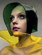 jessica stam for vogue italia, color, fashion editorial, shape