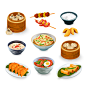 海鲜食品食物中式餐饮扁平化美味的美食插画AI设计素材  (2)