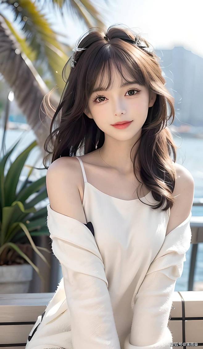 AI绘画 | 楚楚可人的长卷发少女_艺术...