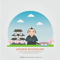【精品】日本海报插画日式传统风格底纹手绘背景海浪矢量设计元素-淘宝网