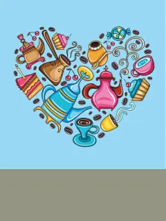 小清新手绘美食图标菜单矢量背景平面广告 清爽 设计图片 免费下载 页面网页 平面电商 创意素材