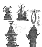 steampunk style windmill concept sketch (2017.04), K M