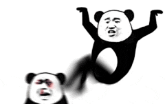 熊猫头：看我的佛山无影脚狂踢对方gif动图表情包,斗图表情,微信表情,聊天表情,搞笑表情