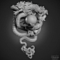 Pendant concept for a piece of Jewelry Made with Zbrush and 3DCoat