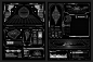 Futuristic interface digital technology UI Sci-Fi style : Abstract digital technology UI, UX Futuristic HUD, FUI, Virtual Interface. Callouts titles and frame in Sci- Fi style. Bar labels, info call box bars. Futuristic info boxes layout templates. 3D vec