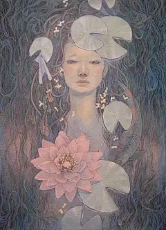 好的作品，是能打动人心的！日本艺术家野実穂MihoHirano 
带来的一组幻想插画
一组优雅的充满着梦幻色彩的
拥有风一样的曲线的概念手绘作品
画面表达的情感深入人心