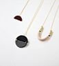 circle halfs necklace by AMM Jewelry