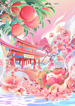 可乐乐乐‘’采集到风景插画