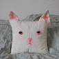 Odd Doll - Creepy Kitty Face Pillow! ((Made to Order))