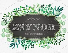 Zsynor扭扭扭曲花式英文字体 – 青柠设计