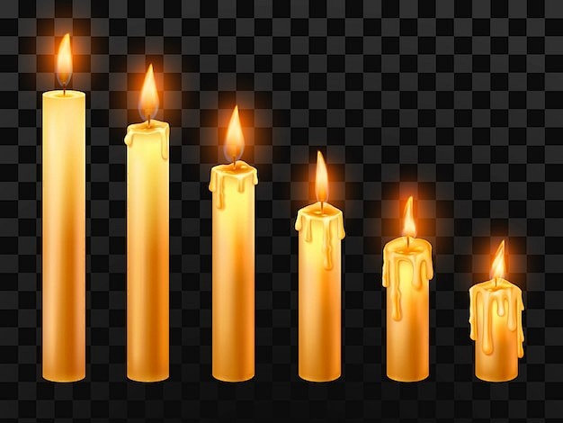 蜡烛燃烧矢量图设计素材