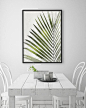 A funny tropical leave. Perfect for decorating the living room, hallway or a room. And its like a painting! Give your home a pop of color and