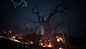 UE4 Cemetery, Yumi Ji : I was inspired by some foggy forest photo and dark souls 3. Gate concept is from Warhammer, and skeleton concept is made by Artyom Vlaskin.