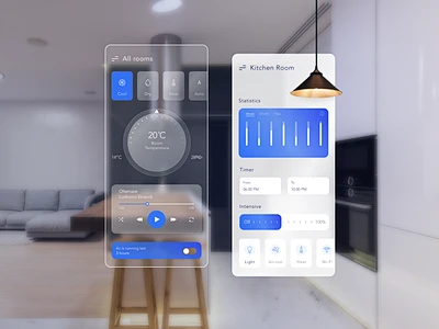 Smart Home App trendy remote control light elegant minimal music ...