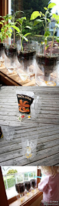  手工DIY 废物利用 家居生活 艺术设计 创意花盆——将 30 ~ 45 公分的绳子折成两…