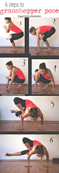 Pin now, practice later! How to do grasshopper pose. Wearing: Zella leggings, Sweaty Betty tank: 