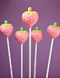 Strawberry Cake Pops by Bakerella