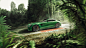 绿色梅赛德斯AMG GT R