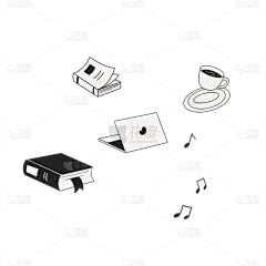 卡通感青年节笔记本电脑元素贴纸