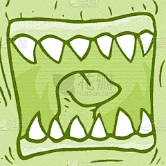 怪物,人的嘴,创造力,华丽的,人,男人,张着嘴,图像,大喊,装饰