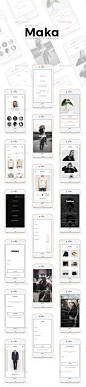 时尚产品电子商务 APP UI 套件 Maka | e-commerce Fashion – 设计小咖