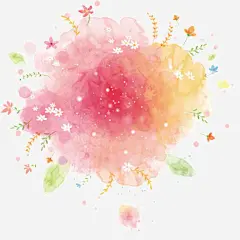 海报素材 手绘 植物 花 手帐贴纸