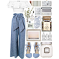 A fashion look from March 2016 featuring white off the shoulder top, high waisted trousers and kristin cavallari shoes. Browse and shop related looks.