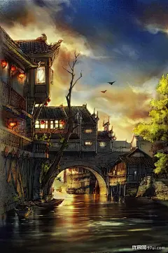 夜晚古镇手机壁纸 夜晚古镇手机壁纸下载-站长壁纸壁纸|设计|