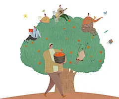 #插画狂想# 岁月如歌（作者： youngjun kim） ​​​​