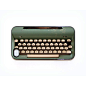iphone 4 case with Vintage Green Typewriter - Choose Black Case or White Case