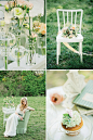 淡粉色和薄荷绿的波希米亚花园主题的婚礼灵感秀--汇聚婚礼相关的一切