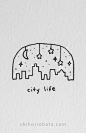 city scape aesthetic drawing