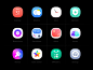Summary of oppo theme icon design icon design ui app ui 品牌 设计 图标
