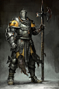 For Honor concept art , Guillaume Menuel : Here is a concept art for one of the knight character of Ubisoft  For Honor