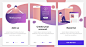 15 Onboarding Screens for App : 15 Onboarding Screens for App. Modern user interface UX, UI screen template for mobile smart phone or responsive web site. Welcome, onboarding, login, sign-up and home page layout