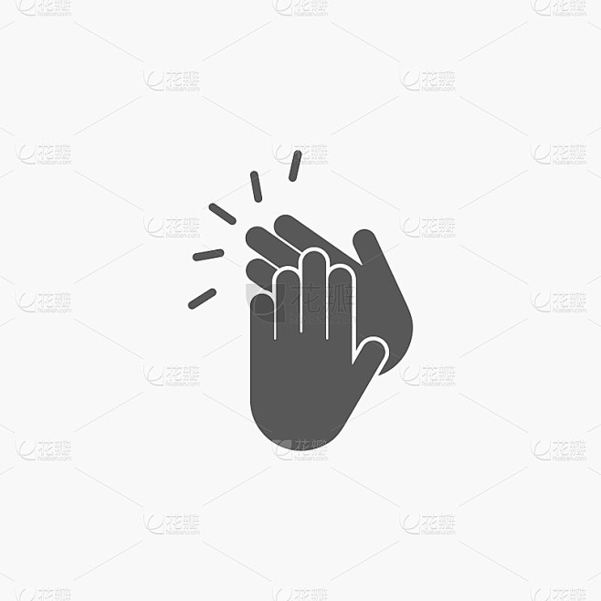掌声图标，拍拍矢量