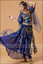 印度舞秋冬表演服装 肚皮舞套装新款 成人女埃及舞蹈高档演出服-淘宝网