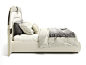 Upholstered double bed with integrated lighting EDEN | Double bed by Capital Collection