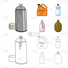 塑胶,品牌名称,容器,图像,矢量,分离着色,轻蔑的,水,收集,设计