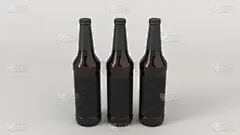 标签,空白的,高大的,轻蔑的,正下方视角,啤酒瓶,饮料,含酒精饮料,空的,一个物体