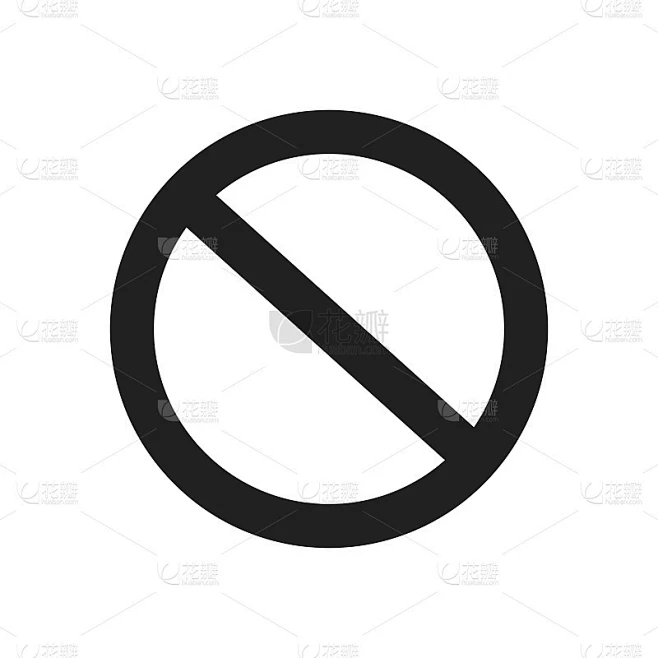 不允许图标。平面插图的不允许矢量图标为web素材-花瓣网