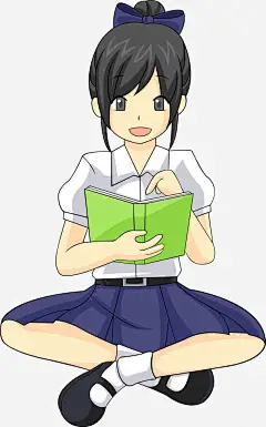 认真看书的美丽女孩高清素材 中学生 人物 卡通人物图 卡通图 卡通高中生 女同学 女学生 学生 学生图 矢量人物 矢量学生 矢量高中生 高中生 元素 免抠png 设计图片 免费下载 页面网页 平面电商 创意素材